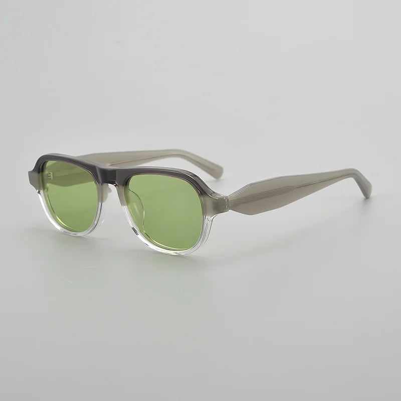 Black Mask Unisex Full Rim Square Acetate Polarized Sunglasses 5002 Sunglasses Black Mask Gray As Shown