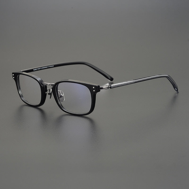 Gatenac Unisex Full Rim Square Acetate Eyeglasses Gxyj1052 Full Rim Gatenac