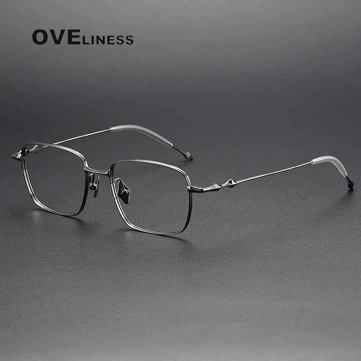 Oveliness Unisex Full Rim Square Titanium Eyeglasses 4118 Full Rim Oveliness gun  