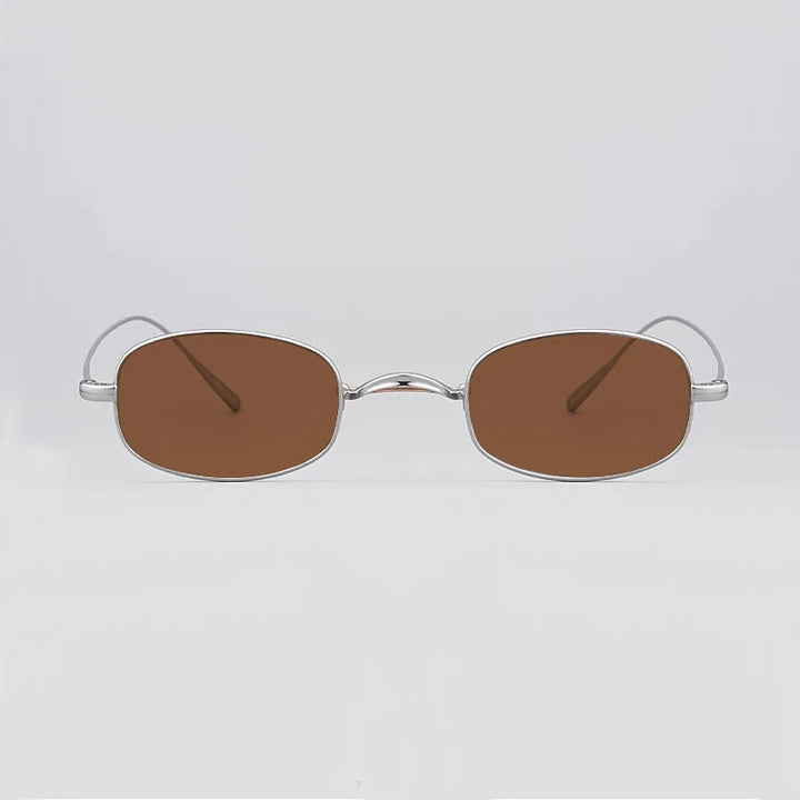 Yujo Unisex Full Rim Small Square Titanium Polarized Sunglasses 3024 Sunglasses Yujo