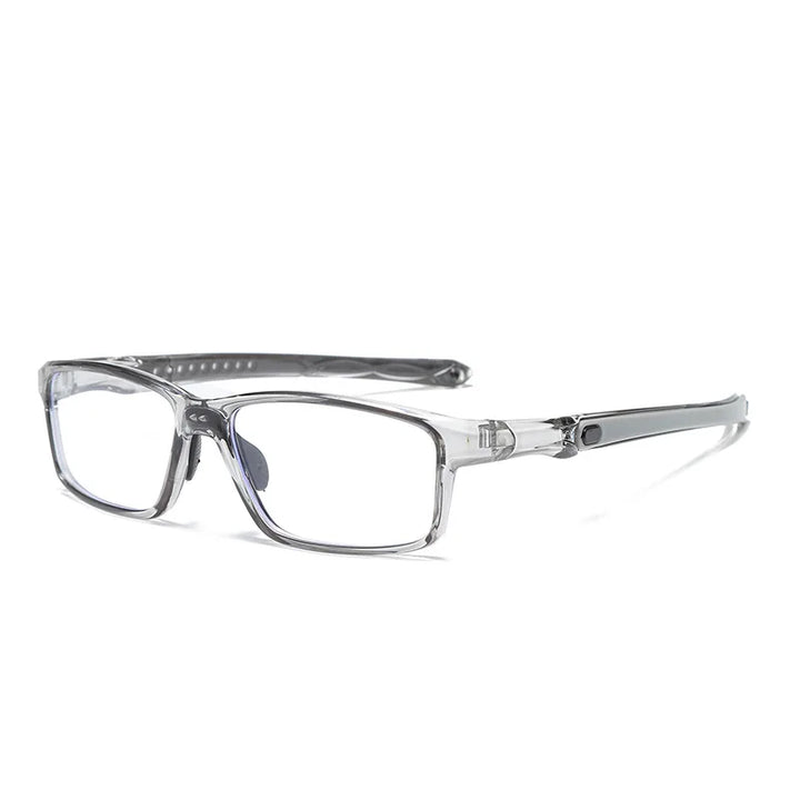 Kocolior Unisex Full Rim Rectangle Polycarbonate Sport Eyeglasses Fj81 Full Rim Kocolior Gray