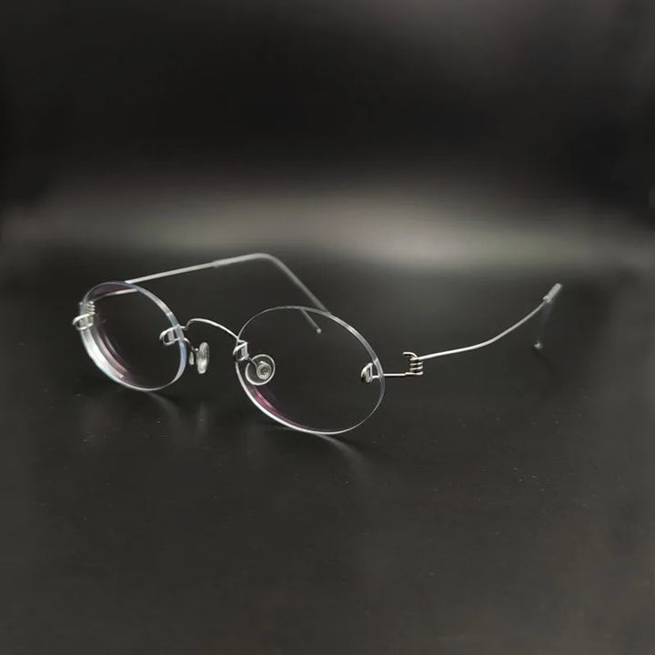 Yujo Unisex Rimless Oval Stainless Steel Custom Eyeglasses Y4233 Rimless Yujo