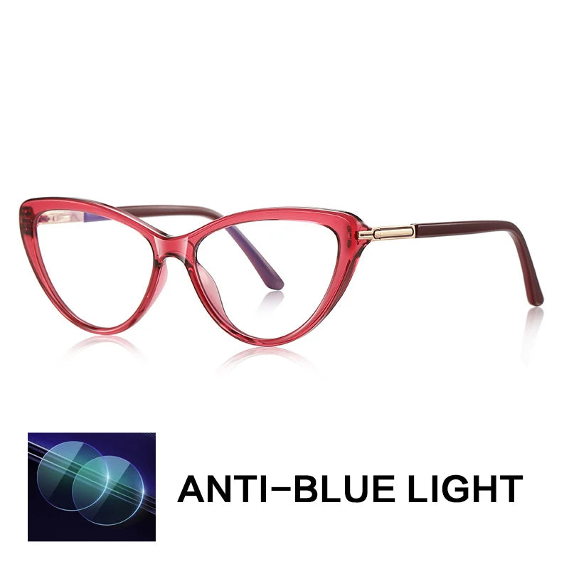 Gatenac Women's Full Rim Cat Eye Tr 90 Titanium Reading Glasses G2232