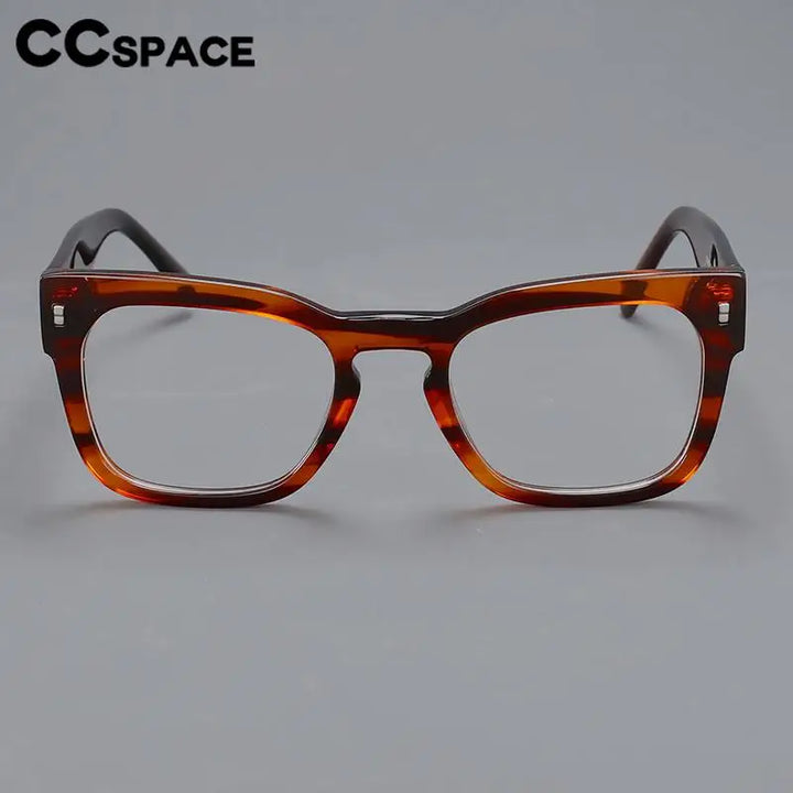 CCspace Unisex Full Rim Square Cat Eye Acetate Eyeglasses 57232 Full Rim CCspace