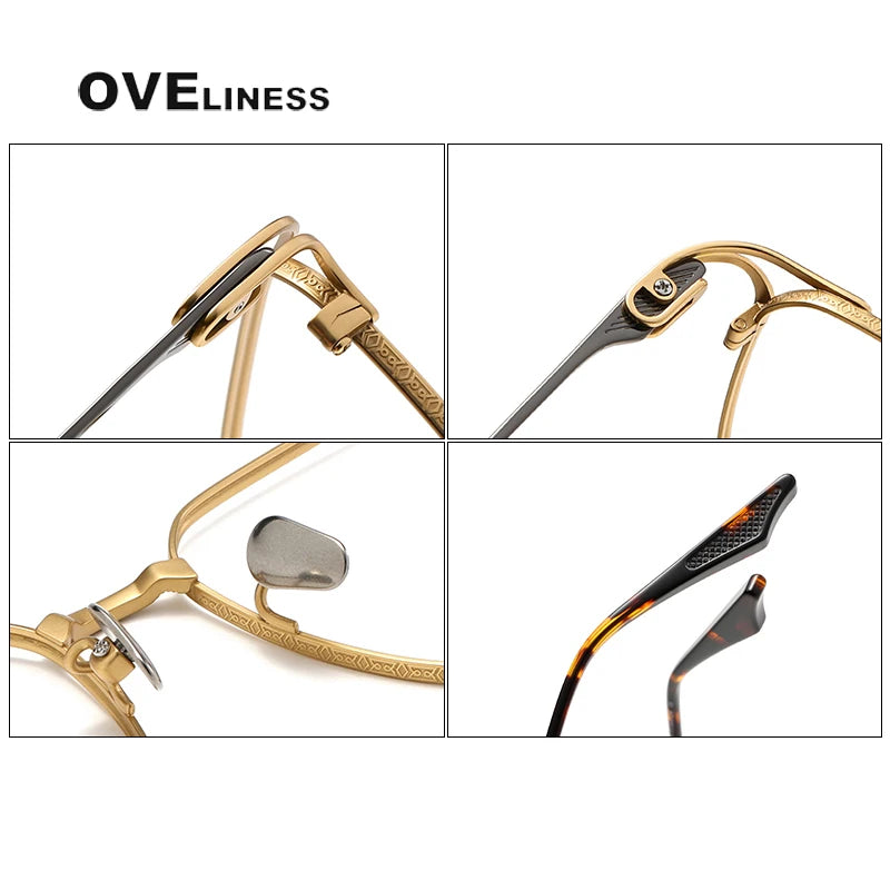 Oveliness Unisex Full Rim Square Titanium Eyeglasses 8001 Full Rim Oveliness   