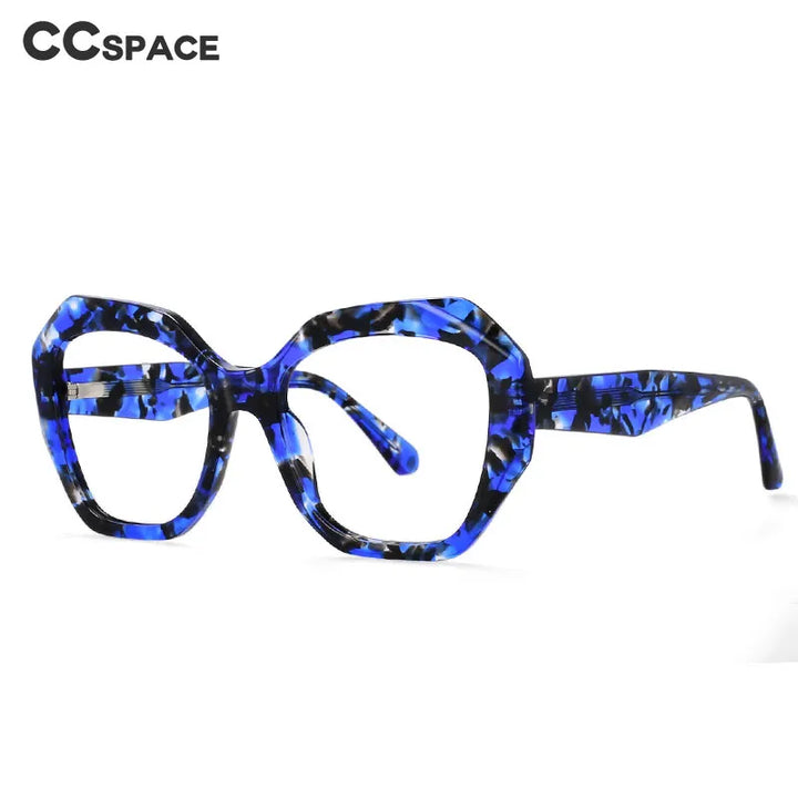CCspace Women's Full Rim Oversized Square Acetate Hyperopic Reading Glasses R56958 Reading Glasses CCspace