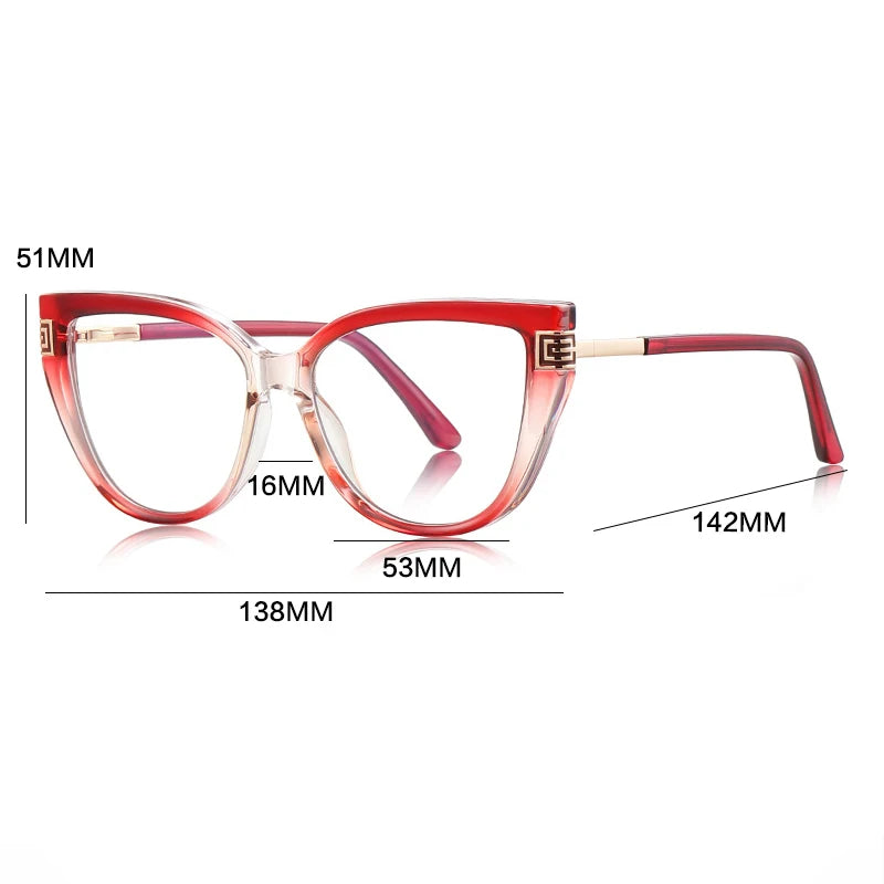 Gatenac Women's Full Rim Cat Eye Tr 90 Titanium Reading Glasses Gx2259