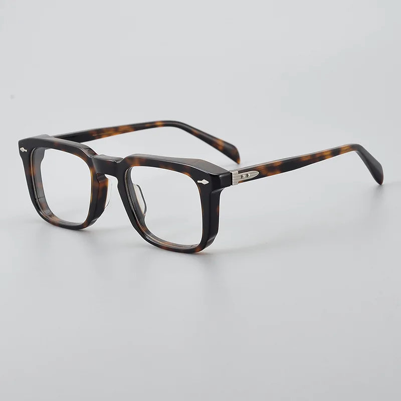 Black Mask Unisex Full Rim Square Acetate Eyeglasses D002 Full Rim Black Mask Tortoise