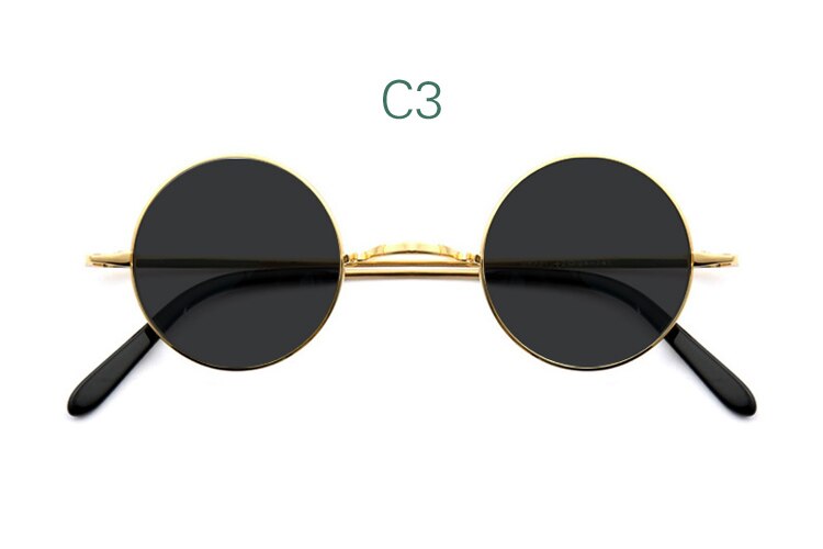 Yujo Unisex Full Rim Small 42mm Round Titanium Polarized Sunglasses Sunglasses Yujo C3 China