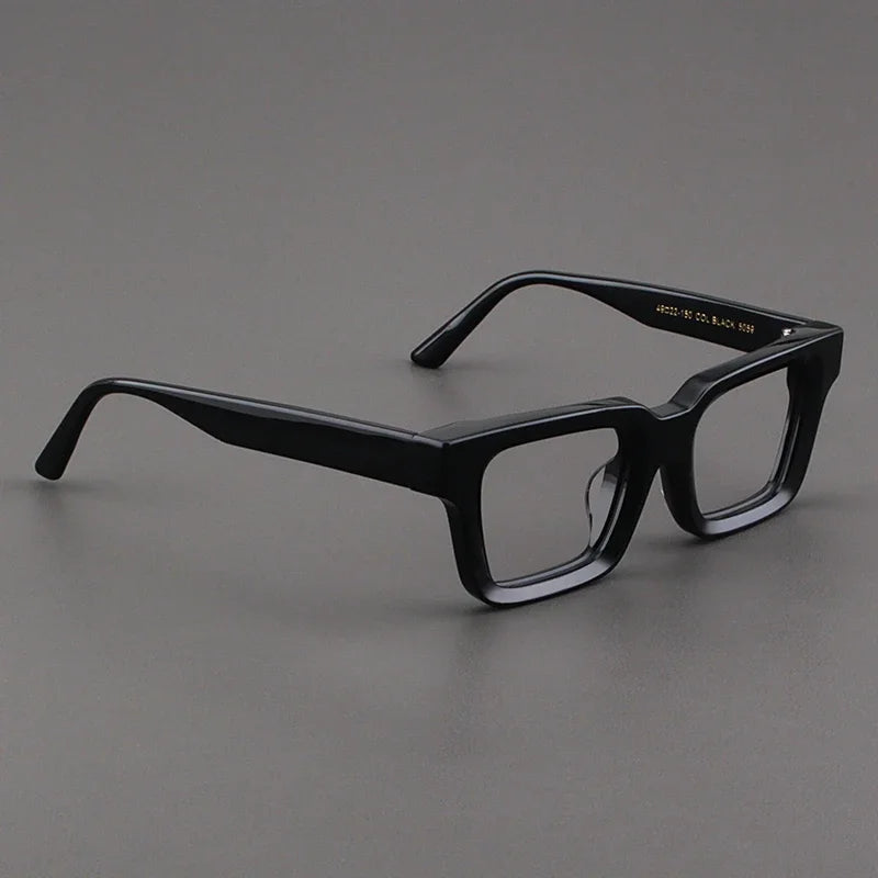 Hewei Unisex Full Rim Square Brow Line Thick Acetate Eyeglasses 34111