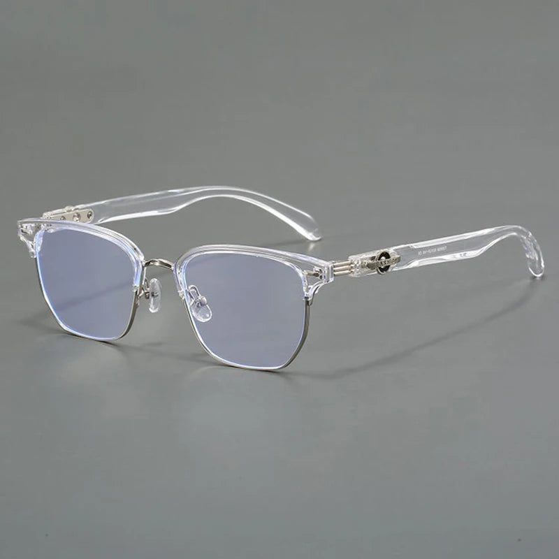 Xbora Unisex Full Rim Irregular Square Ultem Alloy Eyeglasses15659