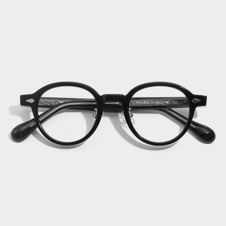 Gatenac Unisex Full Rim Oval Acetate Eyeglasses G1521 Full Rim Gatenac