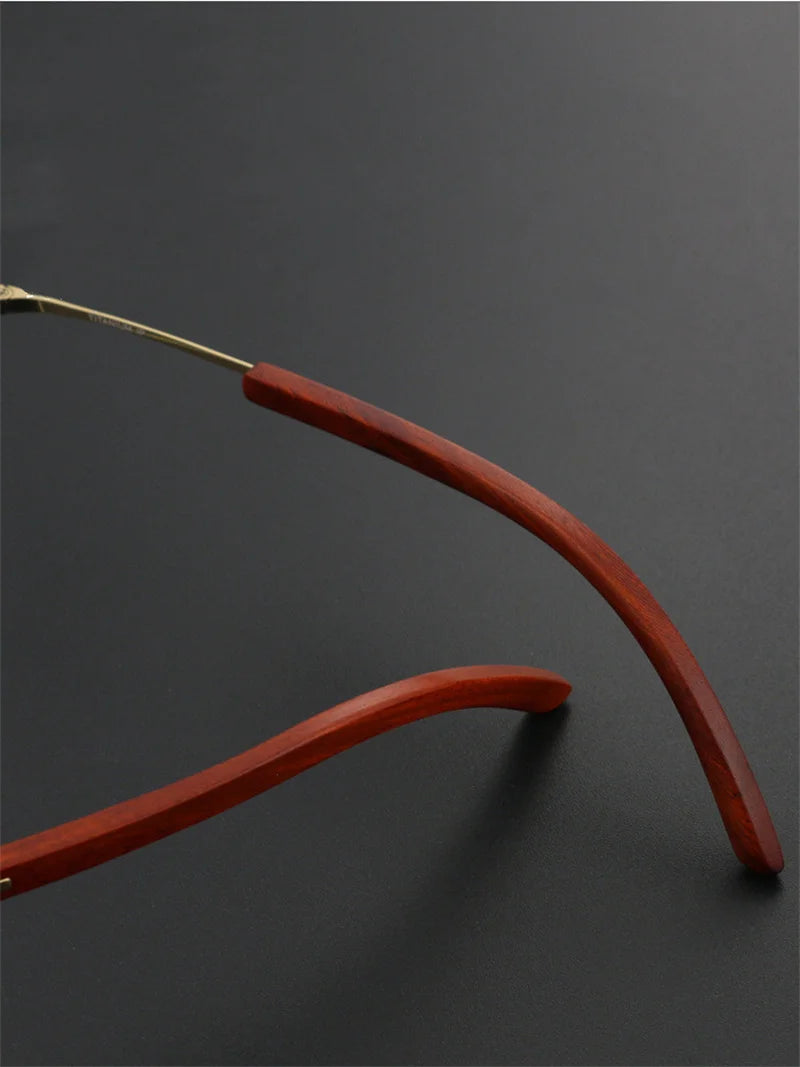 Chashma Ochki Men's Full Rim Square Titanium Rosewood Eyeglasses 2330 Full Rim Chashma Ochki