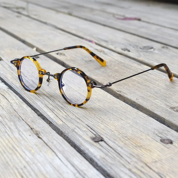 Cubojue Unisex Full Rim Round Acetate Reading Glasses 6449 Reading Glasses Cubojue