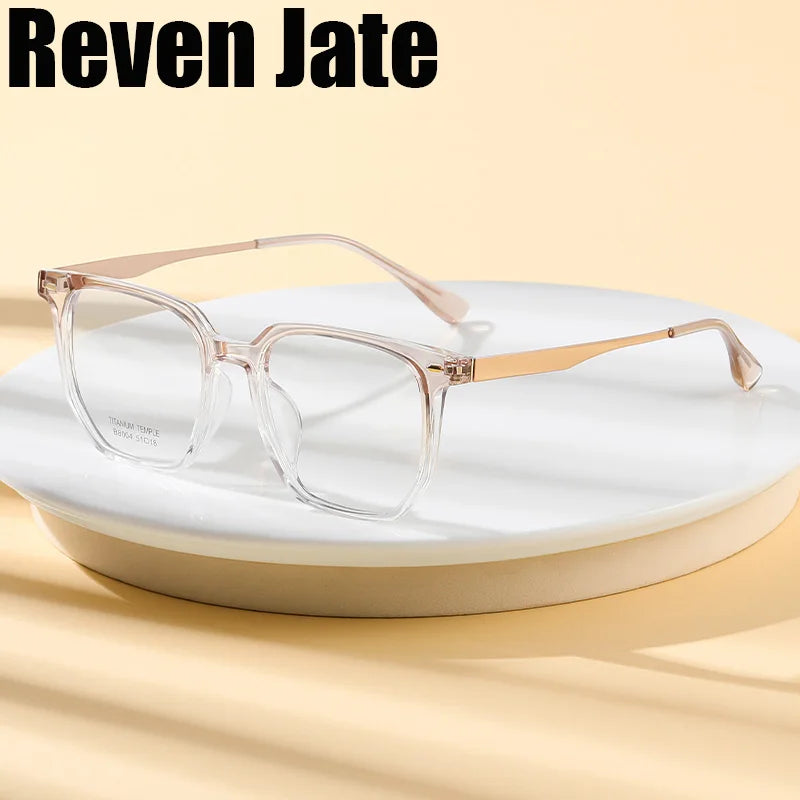Reven Jate Unisex Full Rim Square Plastic Eyeglasses 8004 Full Rim Reven Jate