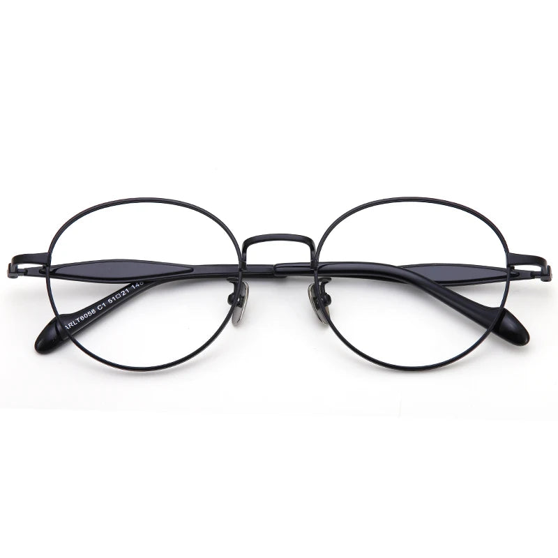 Muzz Unisex Full Rim Round Square Titanium Eyeglasses 6058 Full Rim Muzz C1