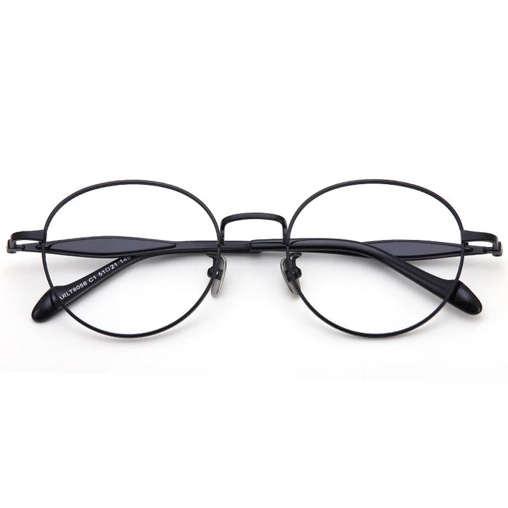 Muzz Unisex Full Rim Round Square Titanium Eyeglasses 6058 Full Rim Muzz C1