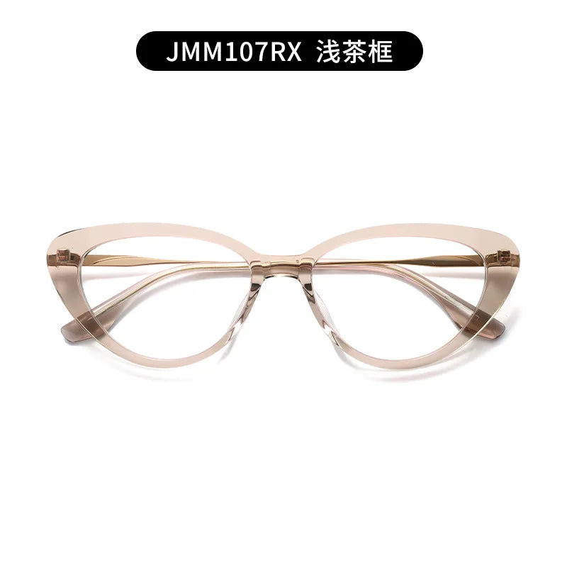 Nobler Unisex Full Rim Oval Thick Acetate Titanium Eyeglasses 422107