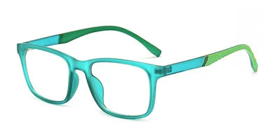 Oveliness Youth Unisex Full Rim Square Tr 90 Titanium Eyeglasses 8300 Full Rim Oveliness green  