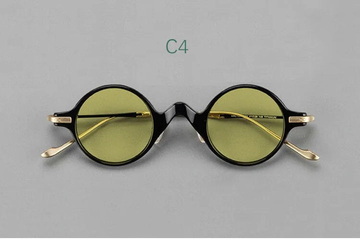 Yujo Unisex Full Rim Round Titanium Acetate Polarized Sunglasses 4128B Full Rim Yujo C4 China