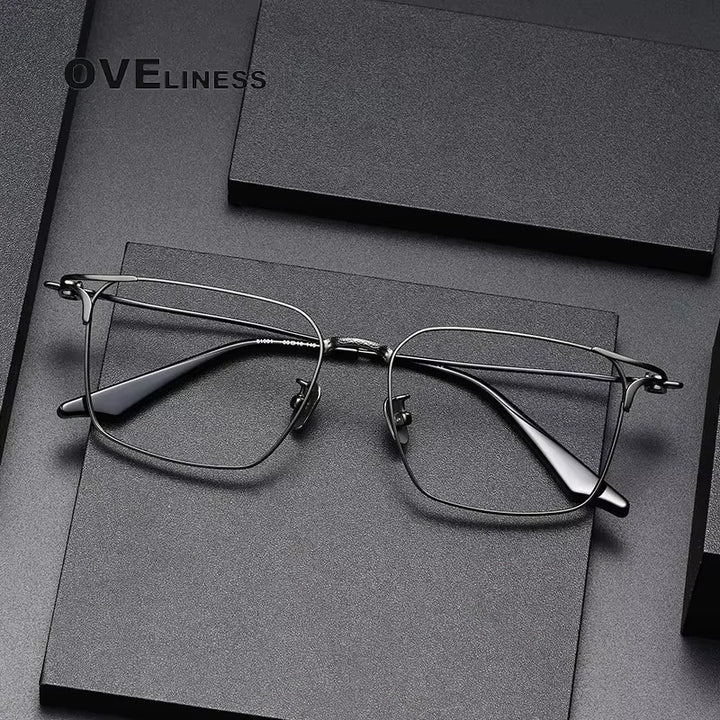 Oveliness Unisex Full Rim Square Titanium Eyeglasses 81001