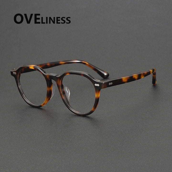 Oveliness Unisex Full Rim Oval Round Acetate Eyeglasses 88098 Full Rim Oveliness tortoise