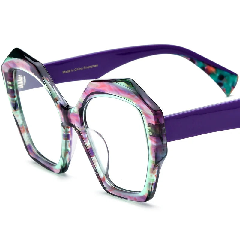 Summer Flower Women's Full Rim Butterfly Acetate Eyeglasses 619359