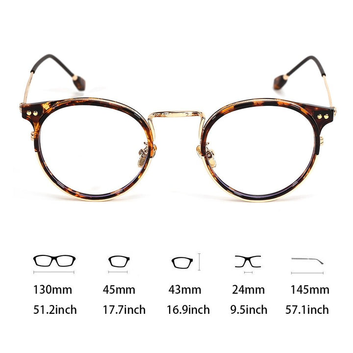Cubojue Unisex Full Rim Small Round Acetate Alloy Presbyopic Reading Glasses 6809p Reading Glasses Cubojue