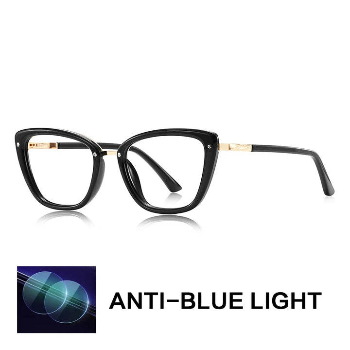 Gatenac Women's Full Rim Square Tr 90 Titanium Reading Glasses Gxy2220