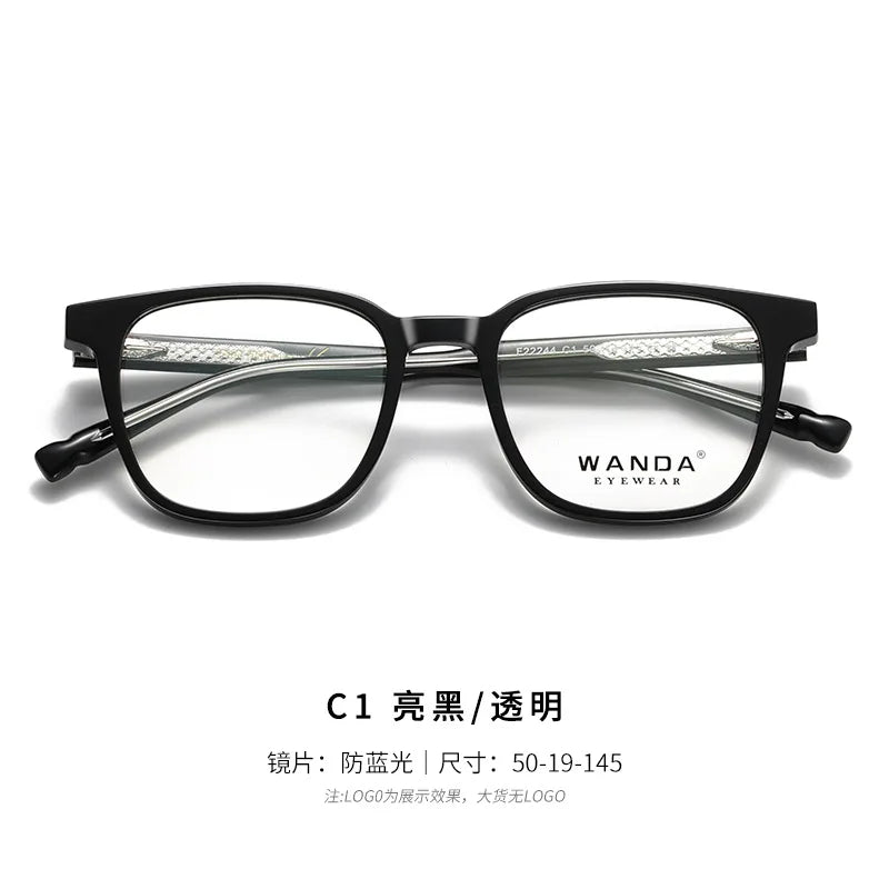 Reven Jate Women's Full Rim Round Square Tr 90 Alloy Eyeglasses 22244