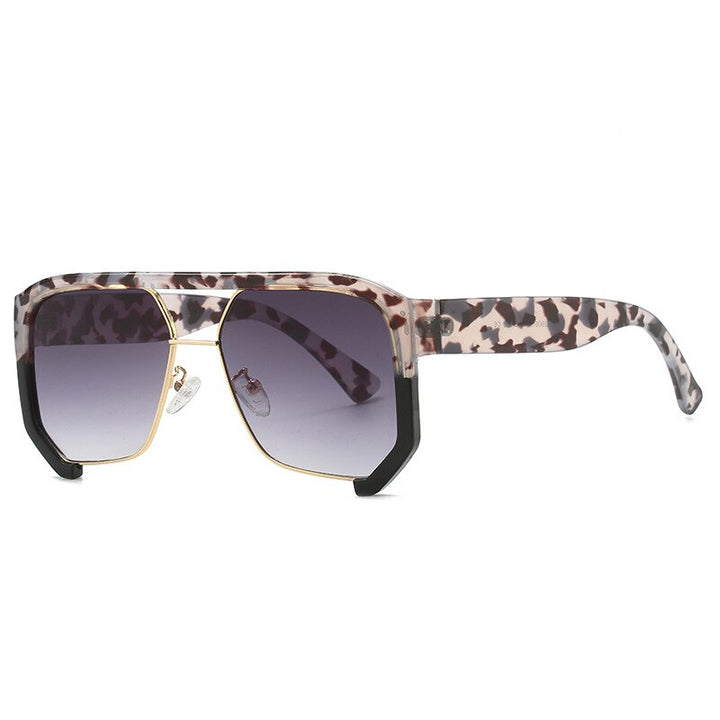 CCspace Unisex Semi Rim Square Tr 90 UV400 Sunglasses 56217 Sunglasses CCspace Sunglasses C6HawkGrey