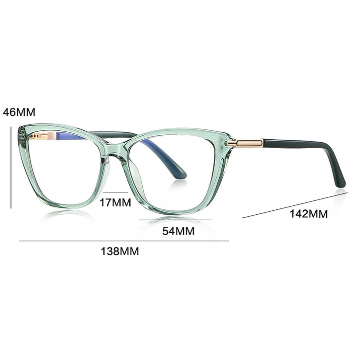 Gatenac Women's Full Rim Square Tr 90 Titanium Reading Glasses Gxy2233