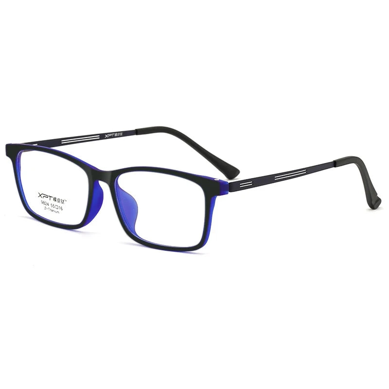 Xbora Unisex Full Rim Square Tr 90 Titanium Eyeglasses 79824