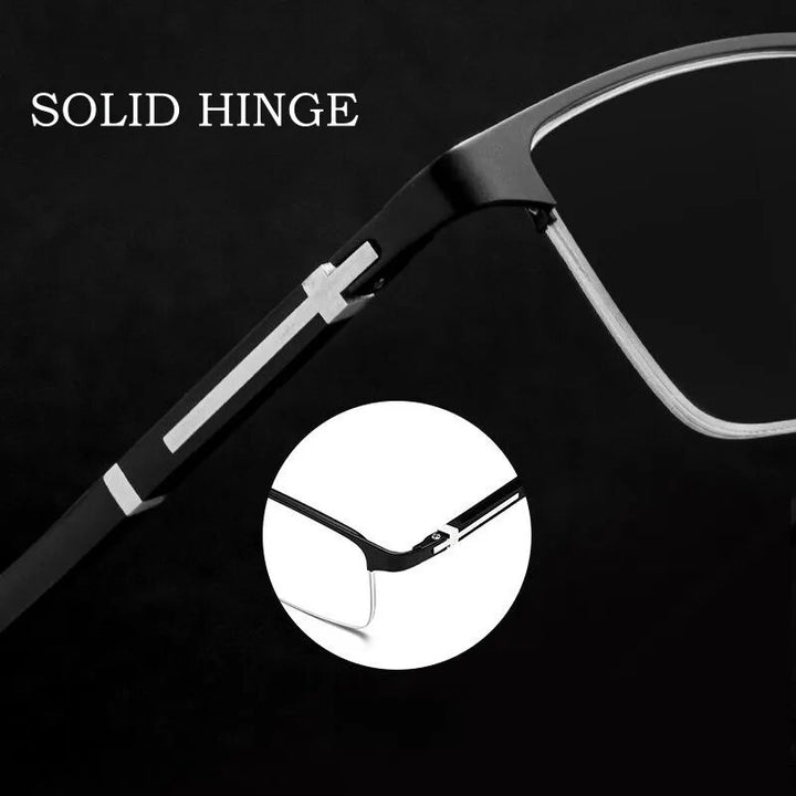 Yimaruili Men's Full Semi Rim Square Alloy Eyeglasses P9211 P9212 Semi Rim Yimaruili Eyeglasses