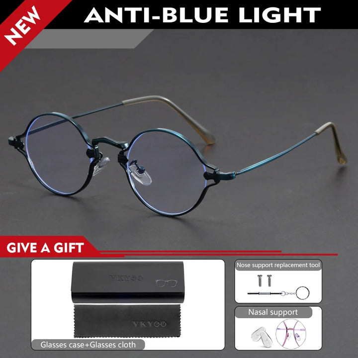 Vicky Unisex Full Rim Round Alloy Reading Glasses 10642