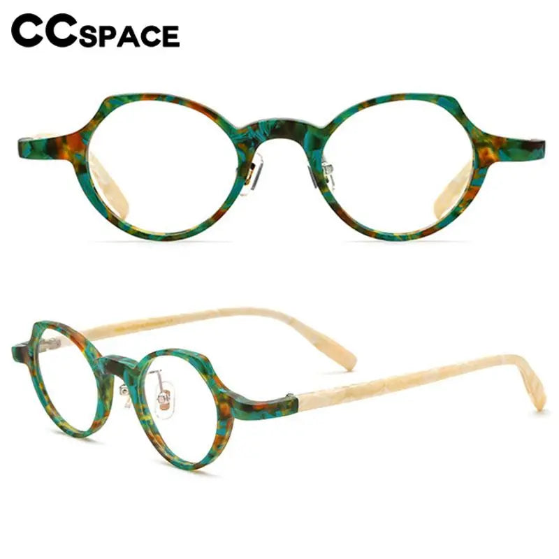CCspace Unisex Full Rim Cat Eye Acetate Eyeglasses 56886 Full Rim CCspace