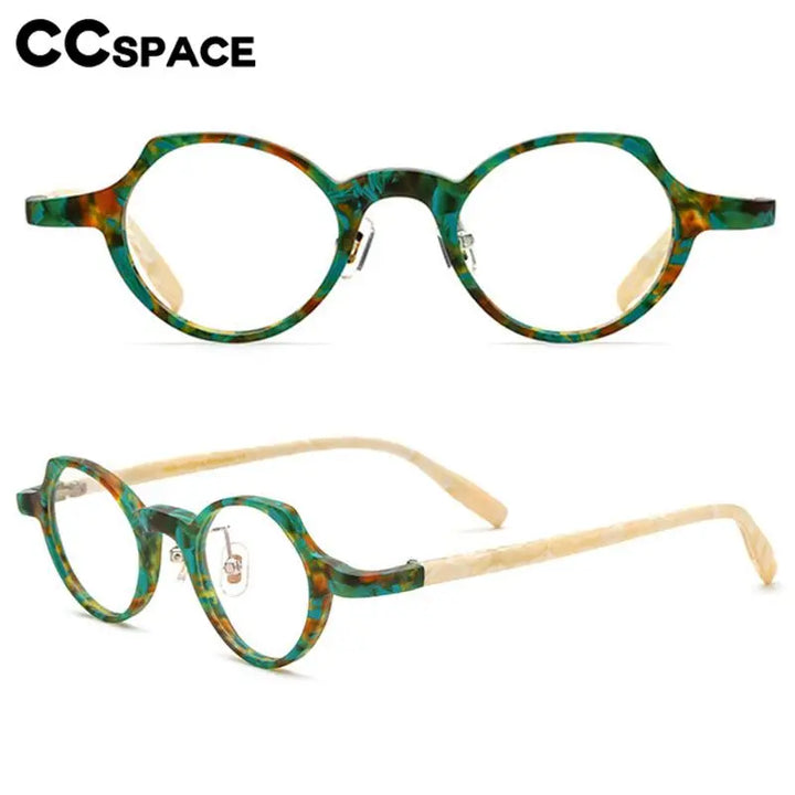 CCspace Unisex Full Rim Cat Eye Acetate Eyeglasses 56886 Full Rim CCspace