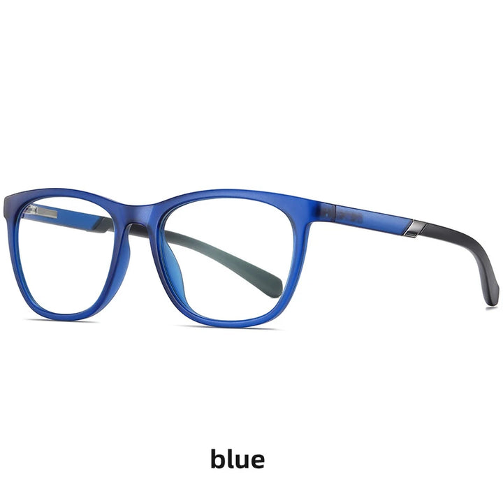 Kocolior Unisex Full Rim Square Tr 90 Hyperopic Reading Glasses 2310 Reading Glasses Kocolior Blue 0
