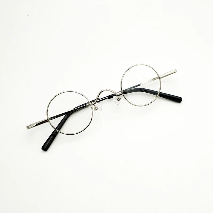 Yujo Unisex Full Rim Small Round Alloy Reading Glasses 811001 Reading Glasses Yujo
