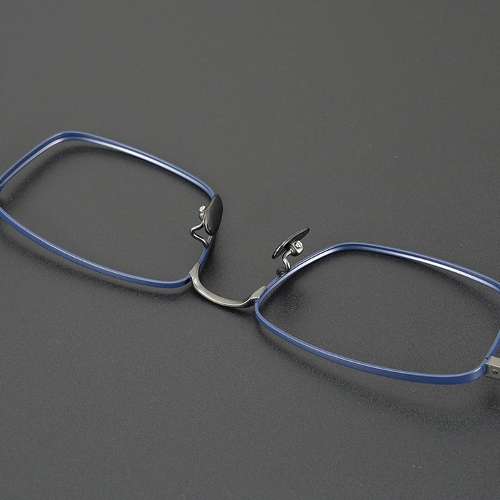 Gatenac Unisex Full Rim Square Titanium Eyeglasses Gxyj1100 Full Rim Gatenac