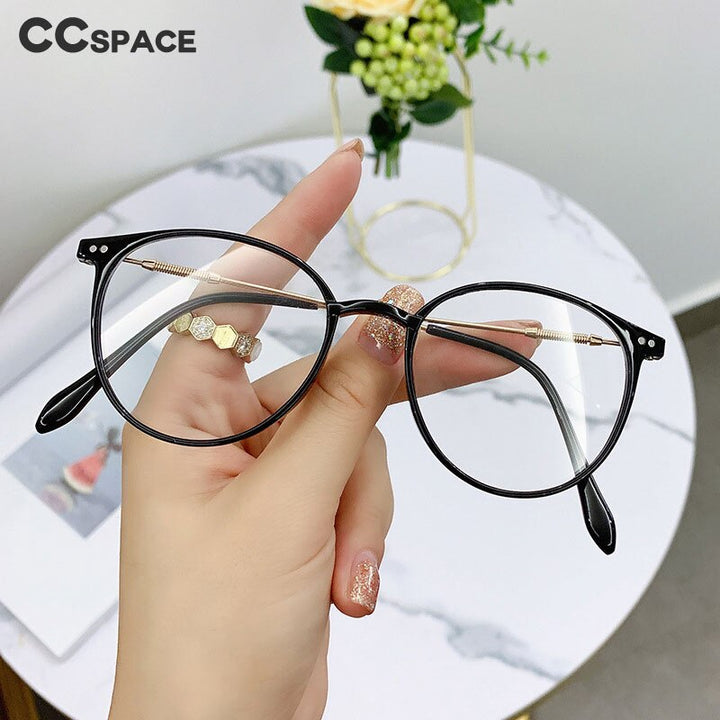 CCspace Unisex Full Rim Square Tr 90 Alloy Reading Glasses 56225 Reading Glasses CCspace