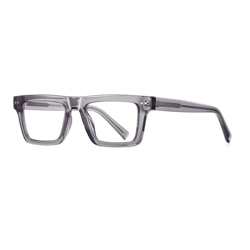 CCspace Unisex Full Rim Square Tr 90 Titanium Eyeglasses 57176 Full Rim CCspace C4Grey