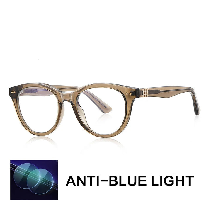 Gatenac Unisex Full Rim Oval Tr 90 Titanium Reading Glasses Gxyj2231