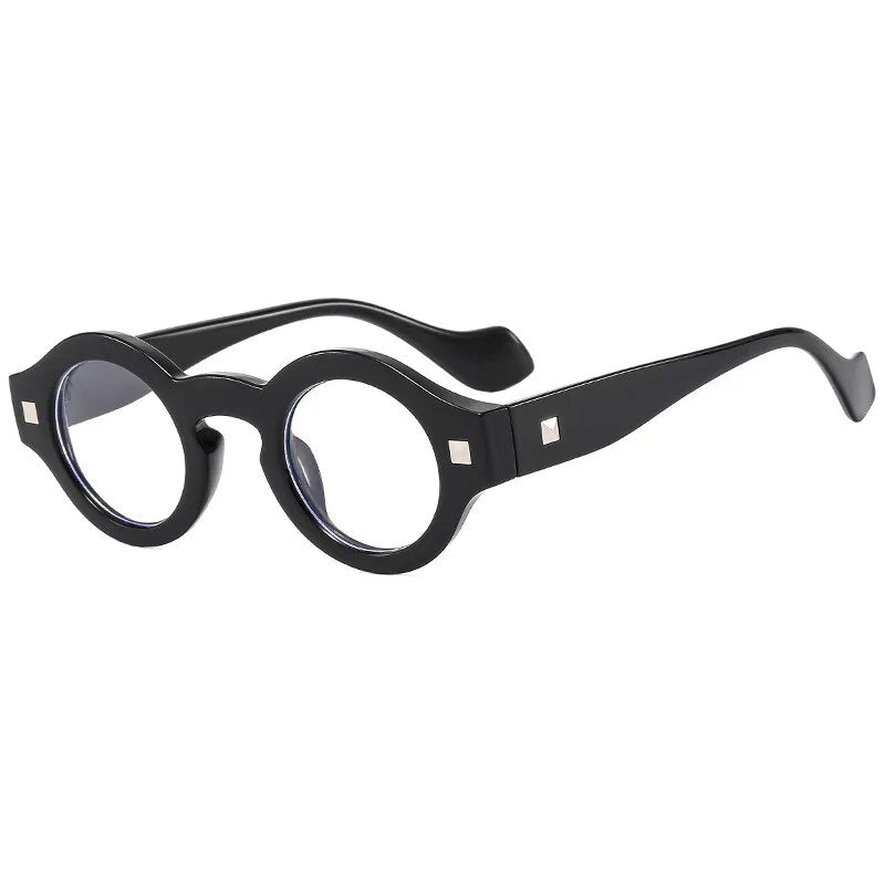 CCspace Unisex Full Rim Small Round Acetate Reading Glasses R57019 Reading Glasses CCspace C1Black 0