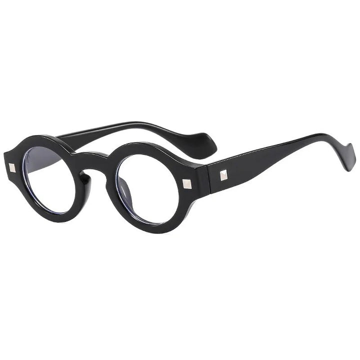 CCspace Unisex Full Rim Small Round Acetate Reading Glasses R57019 Reading Glasses CCspace C1Black 0