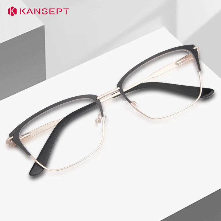 Kansept Women's Full Rim Square Tr 90 Alloy Reading Glasses 53321