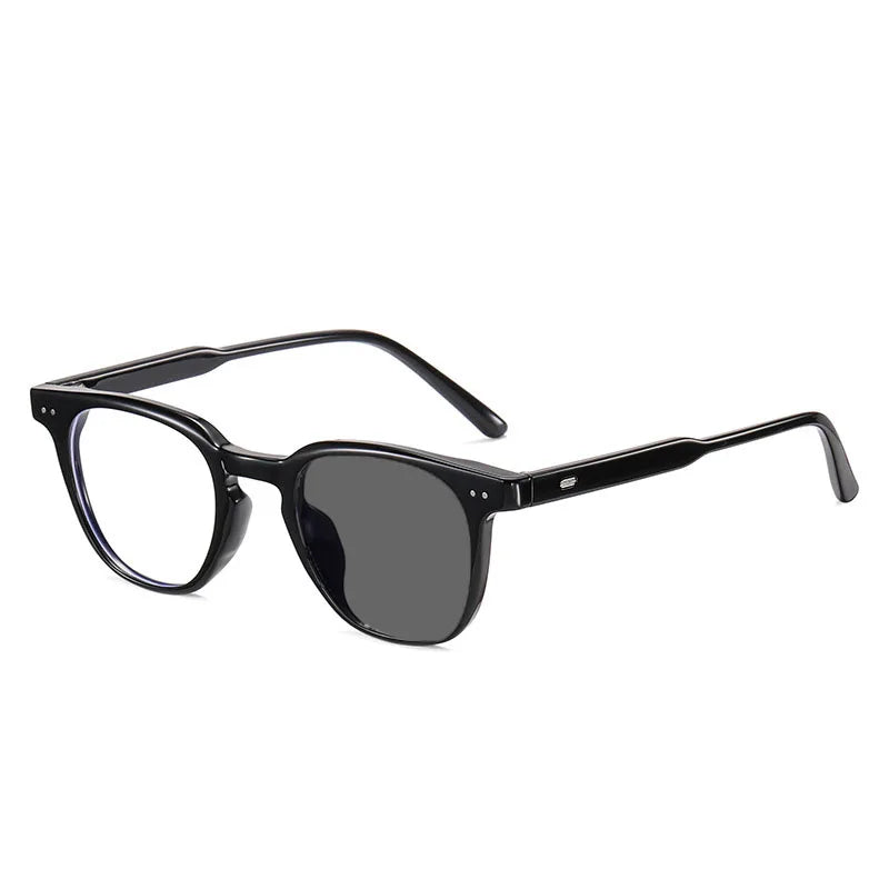 Kocolior Unisex Full Rim Square Tr 90 Acetate Hyperopic Reading Glasses 20221 Reading Glasses Kocolior Photochromic Black 0