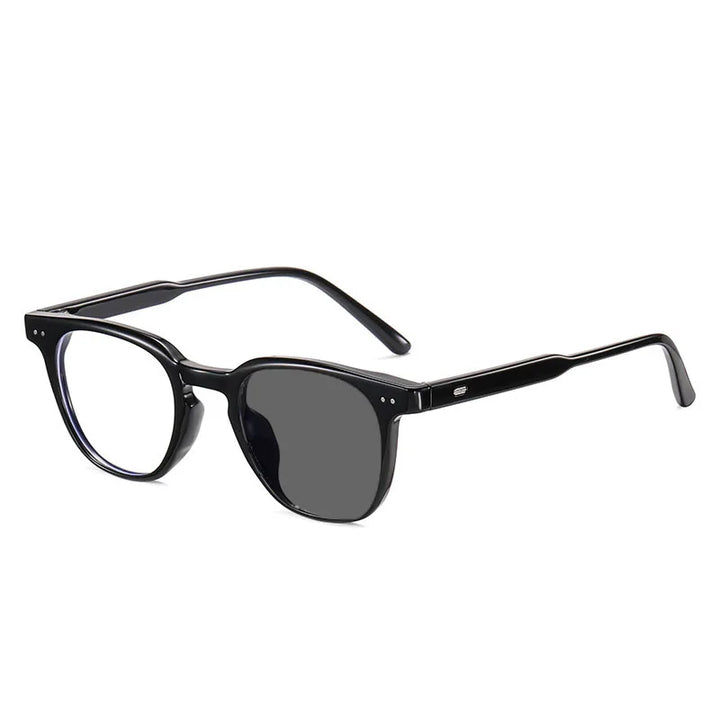 Kocolior Unisex Full Rim Square Tr 90 Acetate Hyperopic Reading Glasses 20221 Reading Glasses Kocolior Photochromic Black 0