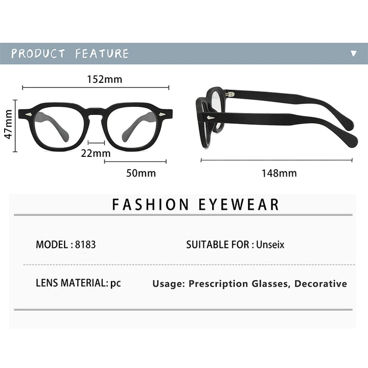 Hdcrafter Men's Large Full Rim Square Wood Eyeglasses 8183 Full Rim Hdcrafter Eyeglasses