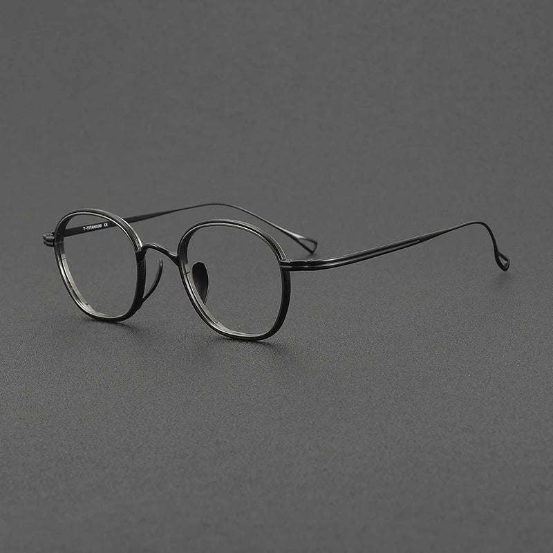 Muzz Unisex Full Rim Oval Square Titanium Eyeglasses 81234